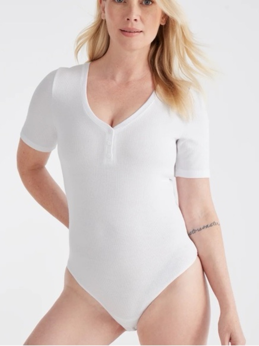 Knix Modal Ribbed Henley Bodysuit